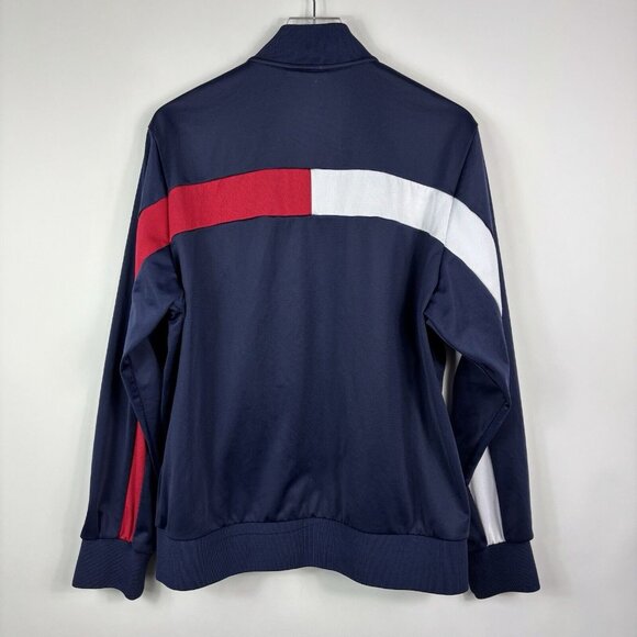 Fila Mens Track Jacket M Blue Colorblock Full Zip Tennis Patriotic pickleball - Picture 8 of 13